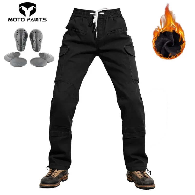 Männer Jeans Stickerei Motorrad Hosen Pantalon Motocross Gürtel Schutz Getriebe Motorrad Führerschein Test Motos Jeans Image