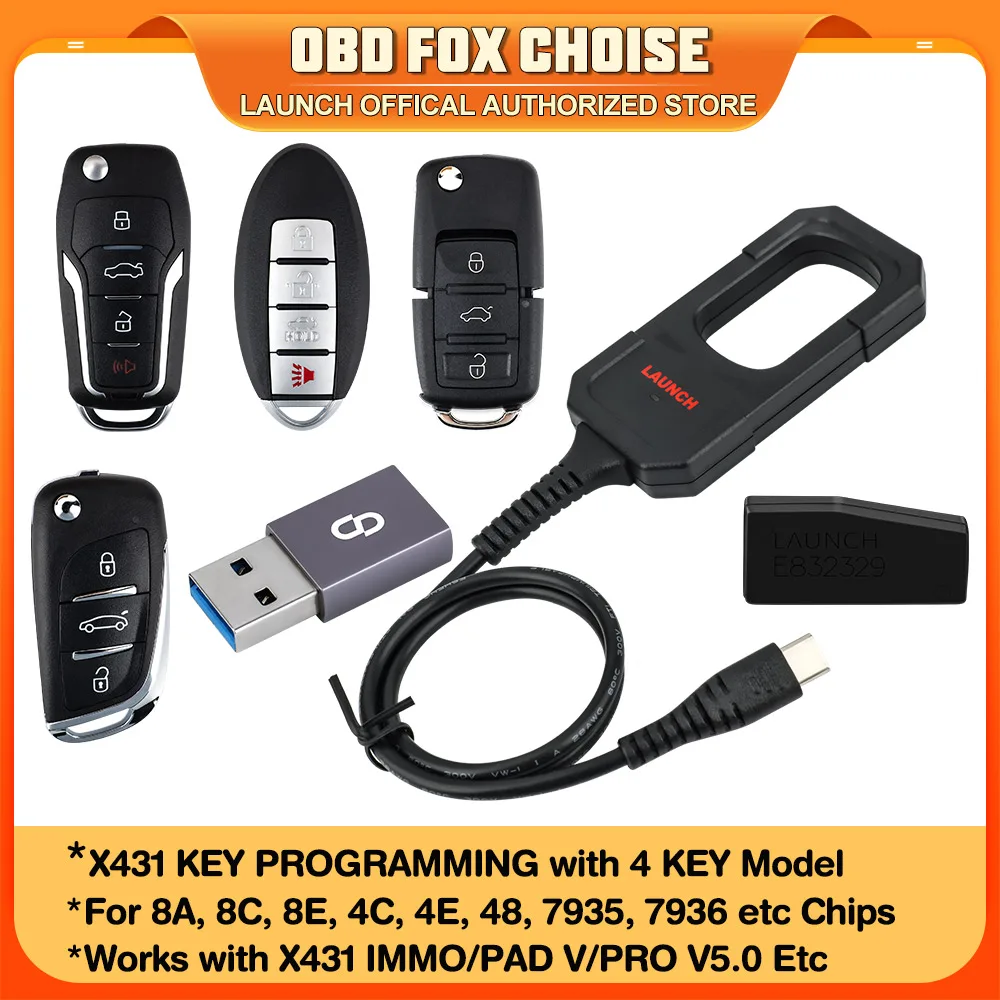 Starten Sie den X431 Key Programmer Remote Maker mit Super Chip 4 Stück Universal Remote Smart Key für X-431 IMMO Elite/IMMO Plus/PAD V Image