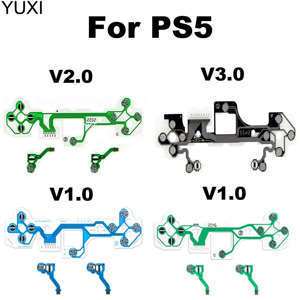Yuxi 1pcs original für ps5 v1 v2 v3 knopf band platine für controller leitfähige film tastatur flex kabel Image