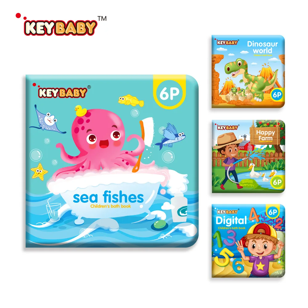 Weiche Baby Eva Cartoon Bad Bücher mit BB Pfeife frühen pädagogischen Bad Spielzeug Montessori wasserdichte Seiten Baby Buch Kleinkind