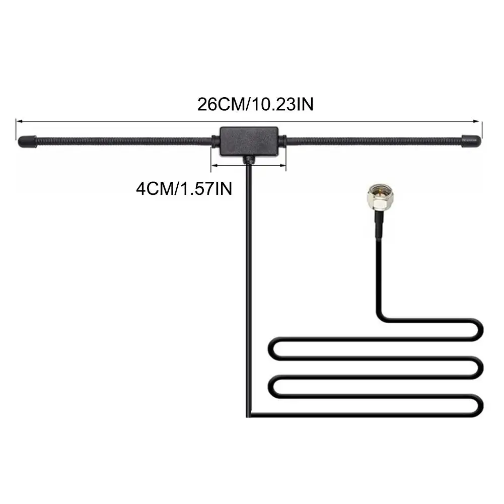 FM F-Kopf Schafhorn-Antenne 75 Ω für Fahrzeugfernseher Radiosender TV3,5 Mono externe Komponenten ﻿ 2024 Image
