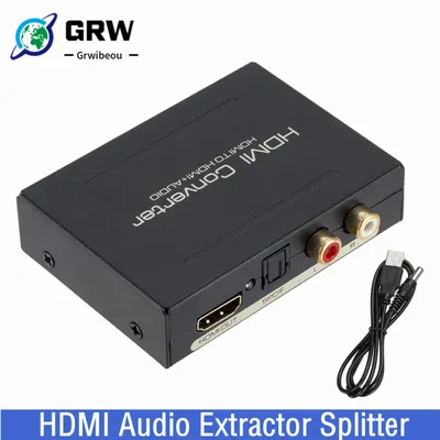 HDMI-kompatibel Audio Extractor 5,1 kanal 2,0 kanal Stereo Extractor Konverter Optische TOSLINK SPDIF + L/R Audio Splitter Adapter Image