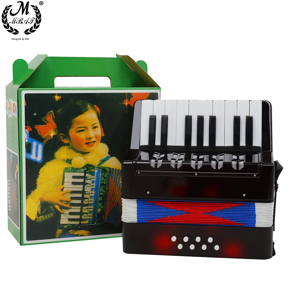 AR-60 Akkordeon 17 Tasten 8 Bass Dark Wine profession elle Tasten instrumente Zelluloid Akkordeon für Leistung/Lernen Image