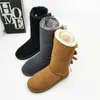 Drei Bowknot 2025, Dicke Plüsch Stiefel frauen Schuhe Warme Schuhe Hohe Stiefel Winter Mujer Botas Echtes Leder Frau Schnee stiefel