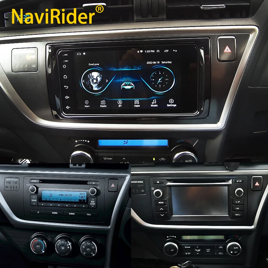 8 128GB für Toyota Auris Hybrid Android 13 Autoradio Multimedia Video Player GPS Navigation Carplay DSP kein DVD-Player Image