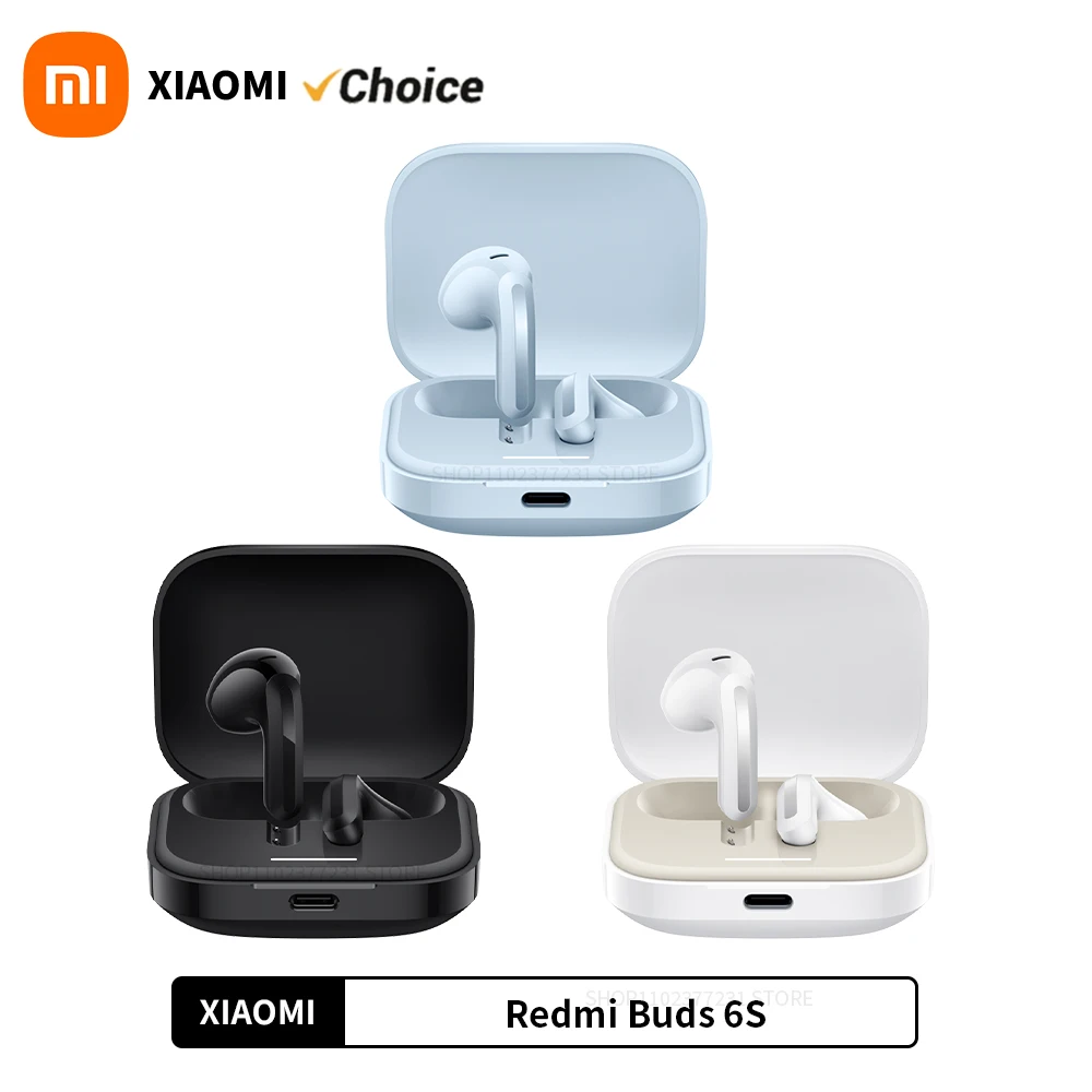Neue original xiaomi redmi buds 6s kopfhörer 33 stunden akkulaufzeit tws bluetooth kopfhörer soundid aktive geräusch unterdrückung Image