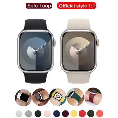 Solo Loop für Apple Watch Band 40 mm 44 mm 45 mm 41 mm 42 mm 49 mm Elastisches Silikonarmband iWatch Image