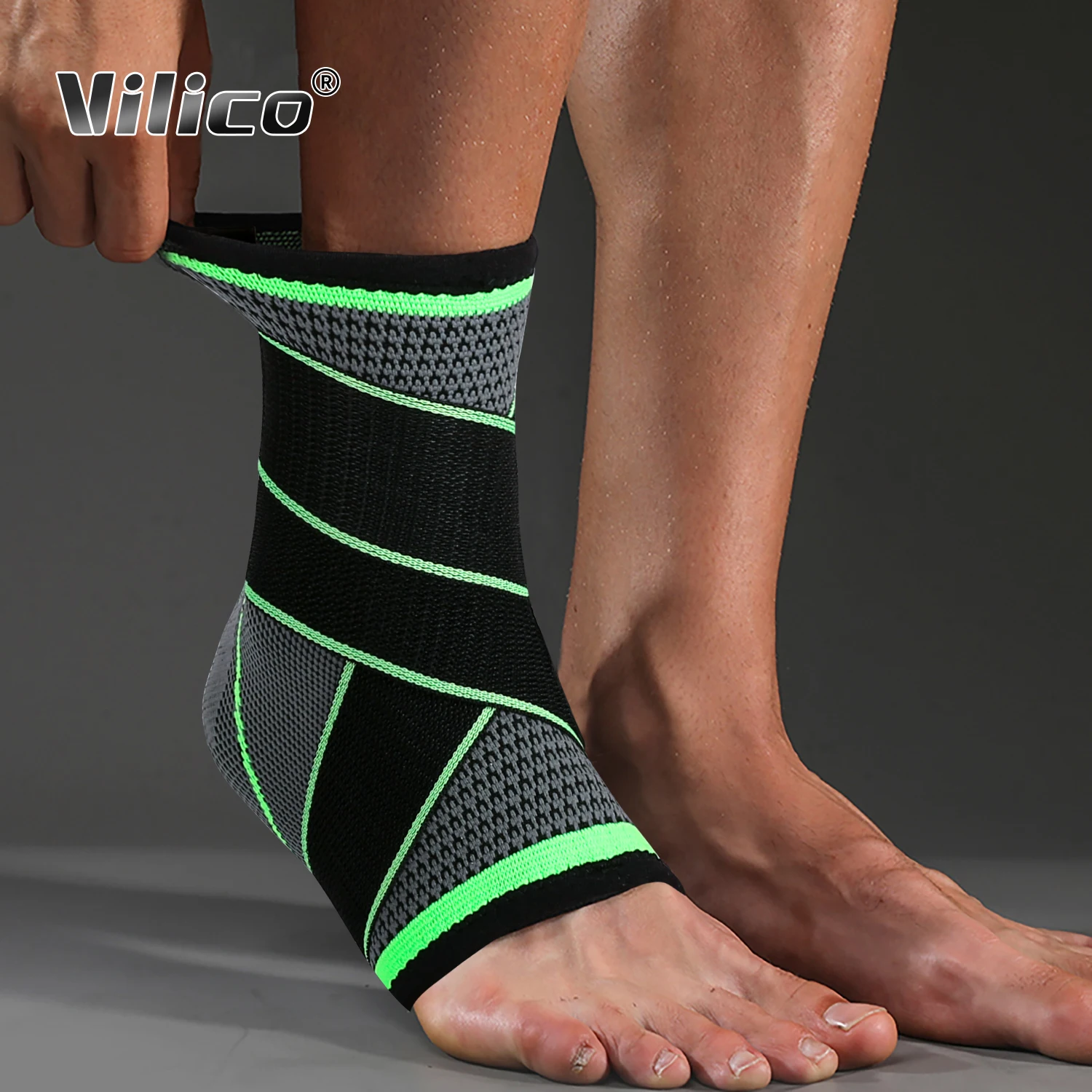 1 pc Sport Knöchel orthese Kompression riemen Ärmel unterstützen 3D-Webart elastische Bandage Fuß schutz ausrüstung Fitness Fitness Image