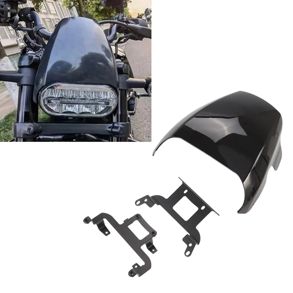 Motorrad ABS Kunststoff Front Scheinwerfer Verkleidung Abdeckung Scheinwerfer Maske Gugel Für Harley Sportster S 1250 RH 1250 2021-2022 Image