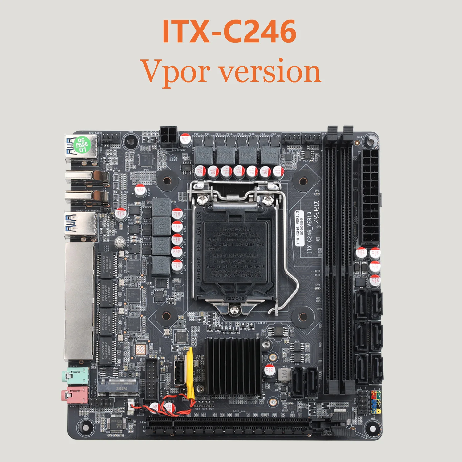 C246 Mini-ITX-Motherboard 8-Schacht-NAS-Motherboard i219 Vpro Gigabit M.2 Nvme 8 SATA 3.0 unterstützt Raid i3/i5/i7 6/8/9. E-2100/2200 Image