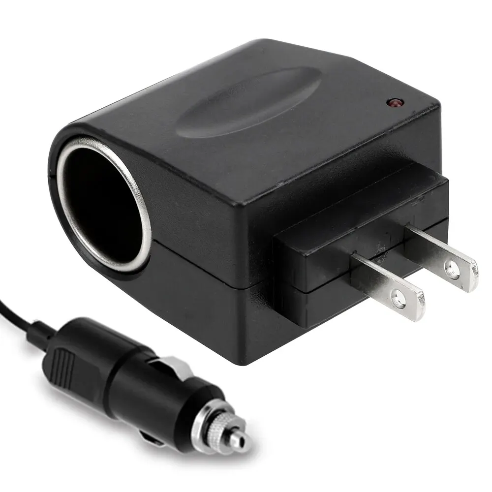 AC 220V Zu DC 12V Auto Zubehör Konverter EU UNS Stecker Innen Teile Schwarz Auto Zigarette Leichter Adapter Image