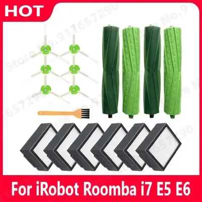 Hepa Filter Seite Bürsten bürsten rolle für irobot Roomba i7 e5 e6 i Serie Ersatzteile Roboter Image