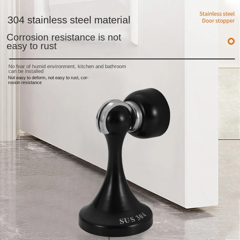Edelstahl Tür stopper verdickt magnetische leise Zink legierung Antik ollision Tür stopper Holztür Boden stopper