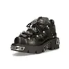 Fried Street Herrenmodemarke Gothic Punk Dark Rock Plateau Erhöhte Herren- und Damenschuhe aus