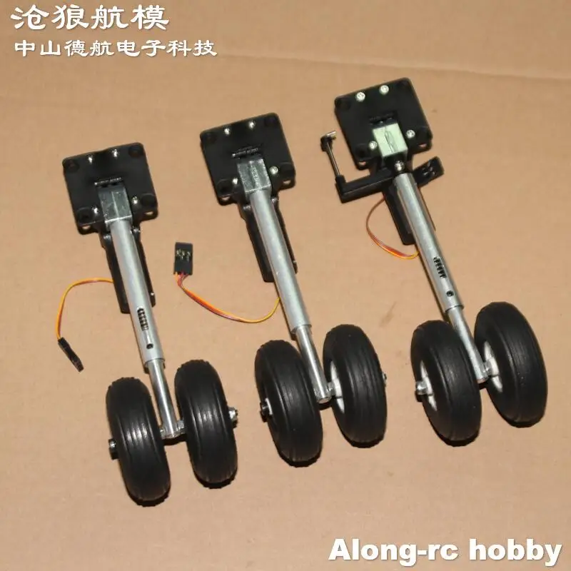 RC-Modelle Teil H-123 mm 230 g einziehbares Fahrwerk mit zwei PU-Rädern für 2-4 kg RC Hobby Flugzeug Flugzeug Flugzeug DIY Kämpfer