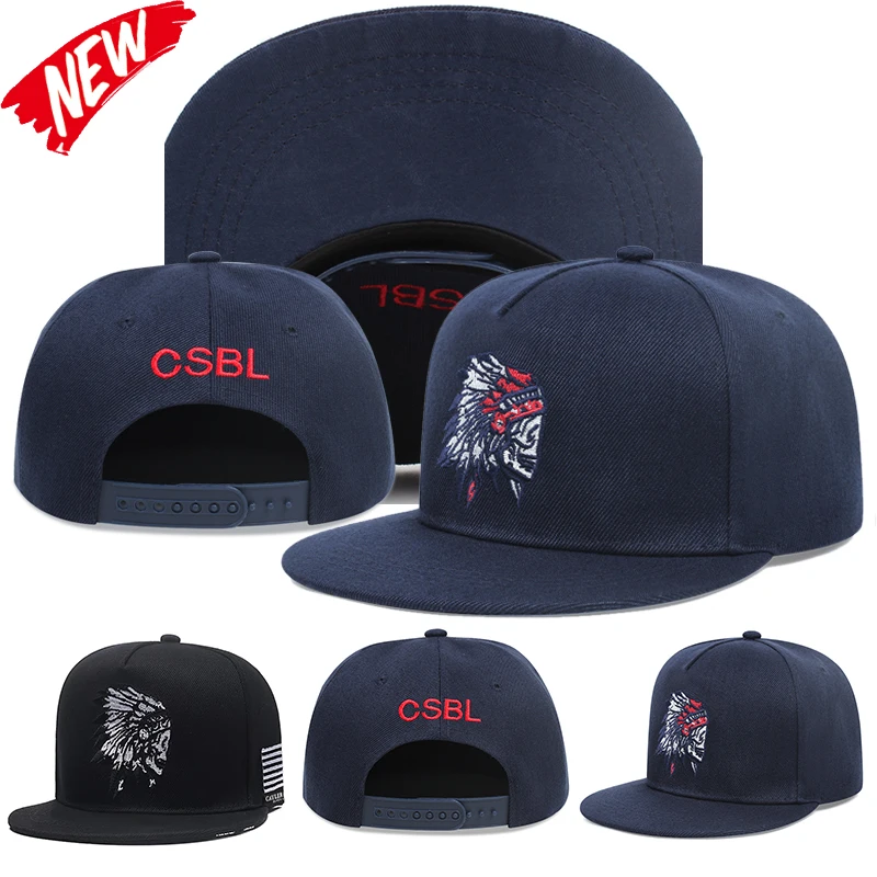  Indianer bestickte Baseballmütze für Herren und Damen, verstellbar, Hip-Hop-Snapback-Kappen, Erwachsene, Unisex, Sonnenschutz, Cowboyhut Image