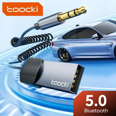 Toocki aux Bluetooth Auto adapter Dongle Kabel für Auto Tablet Bluetooth Empfänger 5 USB bis 3,5mm Buchse Lautsprecher Audio Musik empfänger Image