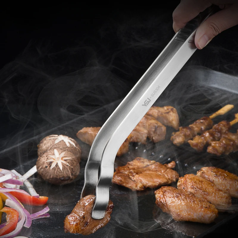 304 Edelstahl Sandwich Steak Grill Grill Lebensmittel Grill Küchen utensilien Clip Grill Ess-Bar Hausgarten Image