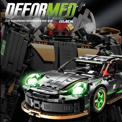 1 in3 Bausteine verwandeln Mecha Roboter Modell Super Autos rsr moc Fahrzeug Ziegel Spielzeug für Jungen Kinder Kinder Geburtstags geschenke Image