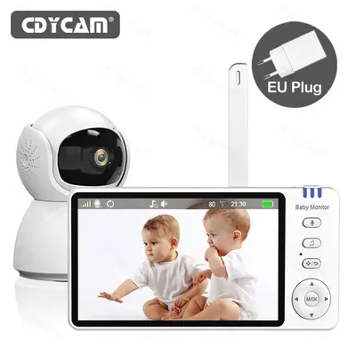 Cdycam abm570 baby phone 5,0 zoll ips bildschirm mit nanny ptz kamera 2-wege audio lullaby kamera babysitter nachtsicht sicherheit