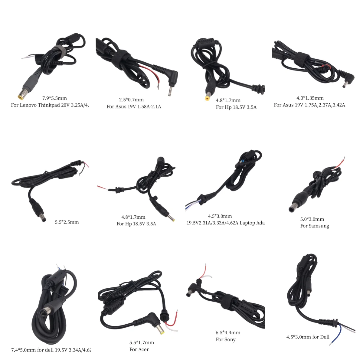 DC-Netz kabel Kabel anschluss DC-Buchse Ladegerät Adapter Stecker Netzteil kabel für Samsung HP Sony Toshiba Asus Acer Lenovo Image