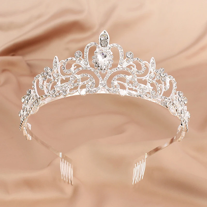 Kristall kronen und Diademe mit Kamm Stirnband für Mädchen Frauen Prinzessin Geburtstags feier Hochzeit Abschluss ball Braut Weihnachts feier Geschenke Image