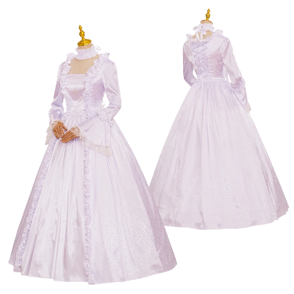 Frauen viktoria nischen weißen Kleid viktoria nischen Gothic Lolita Prinzessin Kleid Kostüm 1800s Rokoko Edward ian weiß Steampunk Brokat Kleid