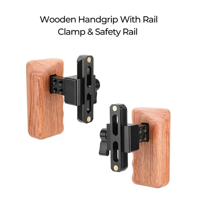 Camvate Kamera Holzgriff Griff mit Swat Rail Clamp & Quick Release Nato Sicherheits schiene 70mm für Kamera DV Video Cage Rig