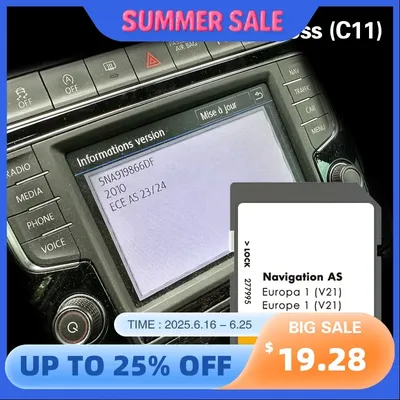 für T-Cross C11 Navigation SD AS V21 Karte GPS Update Version Daten Sat NAV Frankreich Deutschland Image