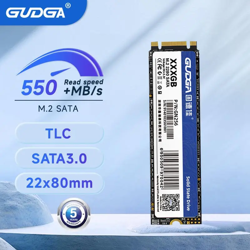 GUDGA M.2 NGFF SATA SSD 1 TB 2 TB 64 GB 128 GB 256 GB 512 GB SSD M2 SATA 2280 HDD Festplatte SSD Laufwerk für Laptop Computer Zubehör Image