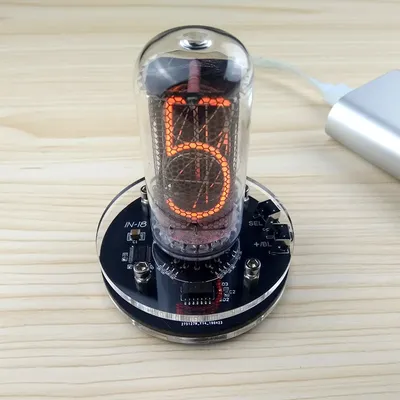 In-18 Single-Tube Glow Clock Nixie Clock Tube Micro USB 5V 1a ohne Röhre Image