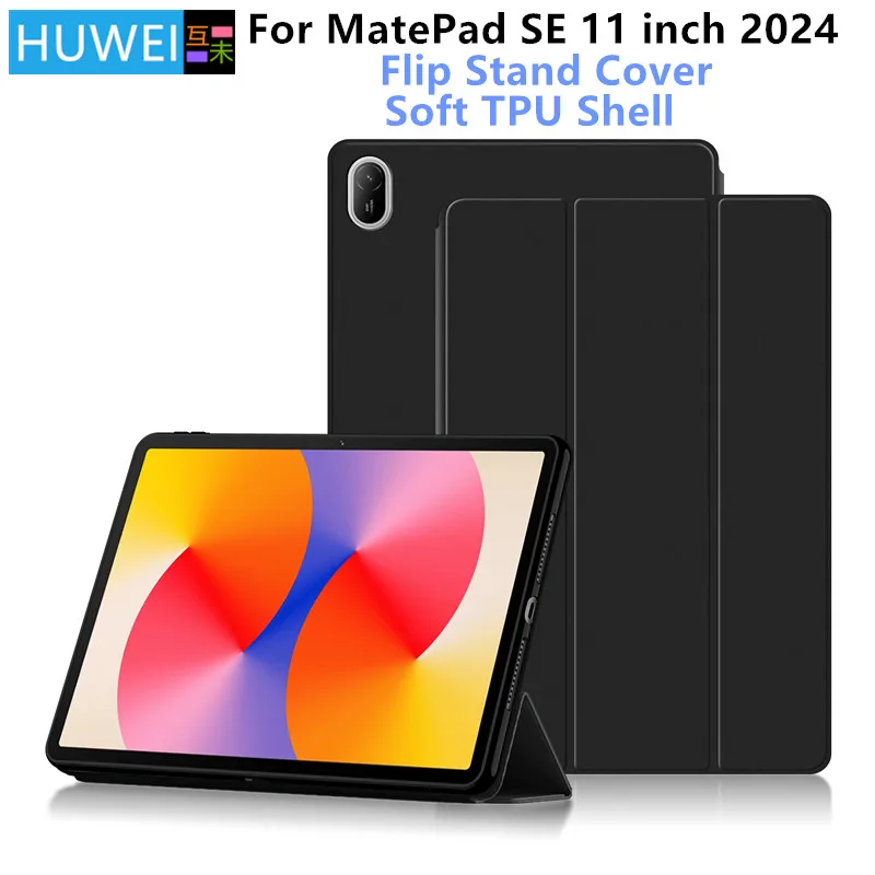 Fall für huawei matepad se 11 zoll 2024 tablet pu leder flip stand abdeckung für huawei matepad se 11 "AGS6-W00 fall tpu shell Image