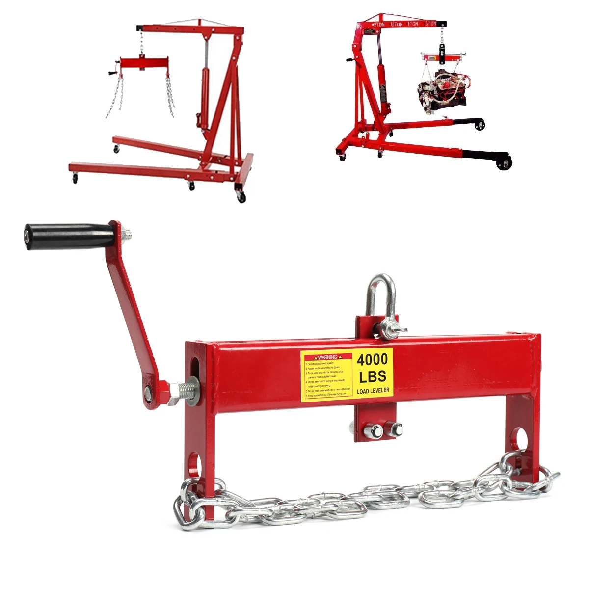 2tons 4000LB Motor Hebe Hebezeug Leveler Kette Last Garage Laden Balancer Motor Aufhänger Balancing Unterstützung Ständer Reparatur Werkzeug Image