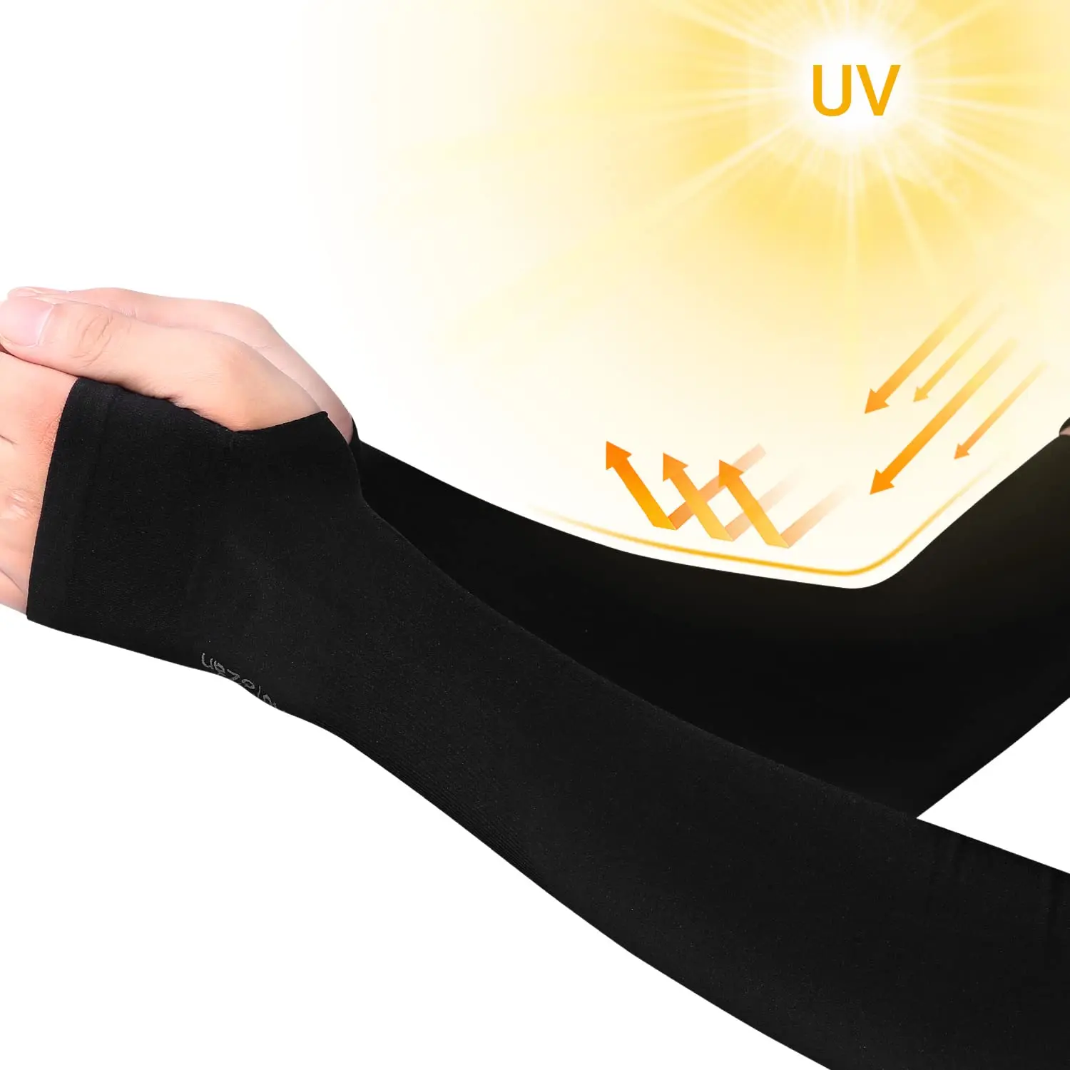 Schwarze Arm manschetten für Männer Frauen upf50 UV-Schutz Kühlung Sonnen ärmel Tattoo vertuschen Sport ärmel, um die Arme zu bedecken