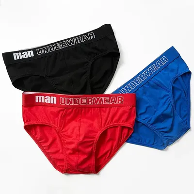 Baumwolle Slip Herren Bequeme Unterhose Mann Unterwäsche M L Größe Sexy Mann Boxer Atmungsaktive Image