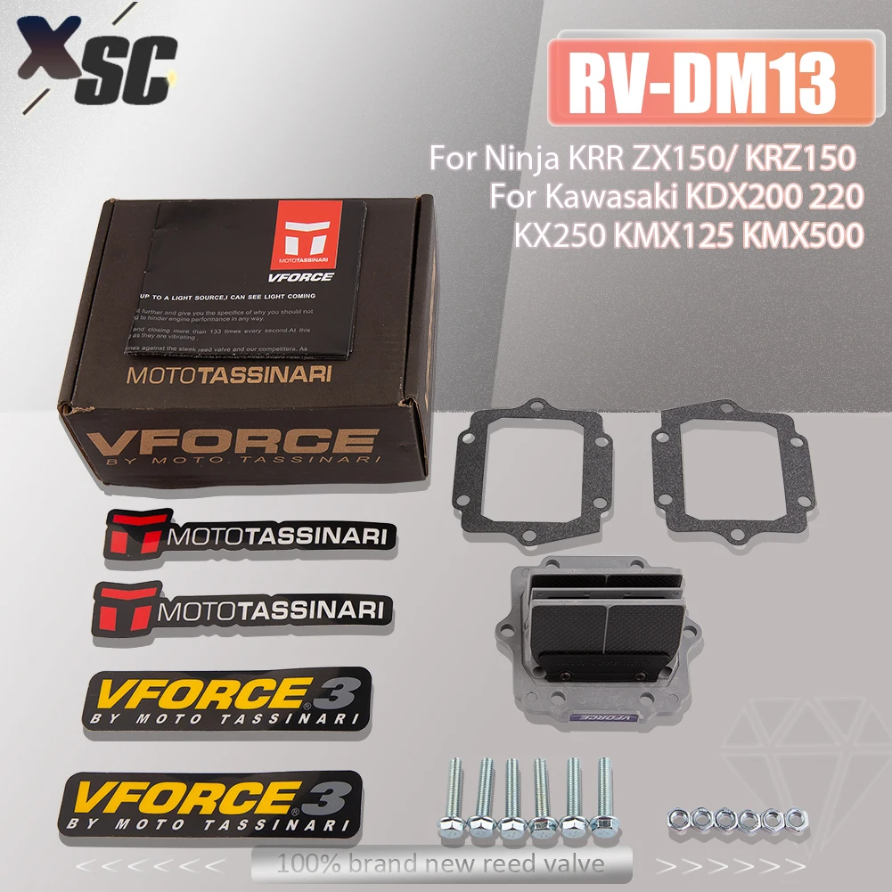 DM13 V Force 3 Kohlefaser-Membranventilsystem-Kit für Ninja KRR ZX150/KRZ150 für Kawasaki KDX200 220 KX250 KMX125 KMX500 Image