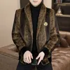 2023 luxus Winter Faux Pelz Nerz Jacken Männer Revers Vintage Casual Business Imitation Pelzmantel Büro Sozialen männer Kleidung m-4XL