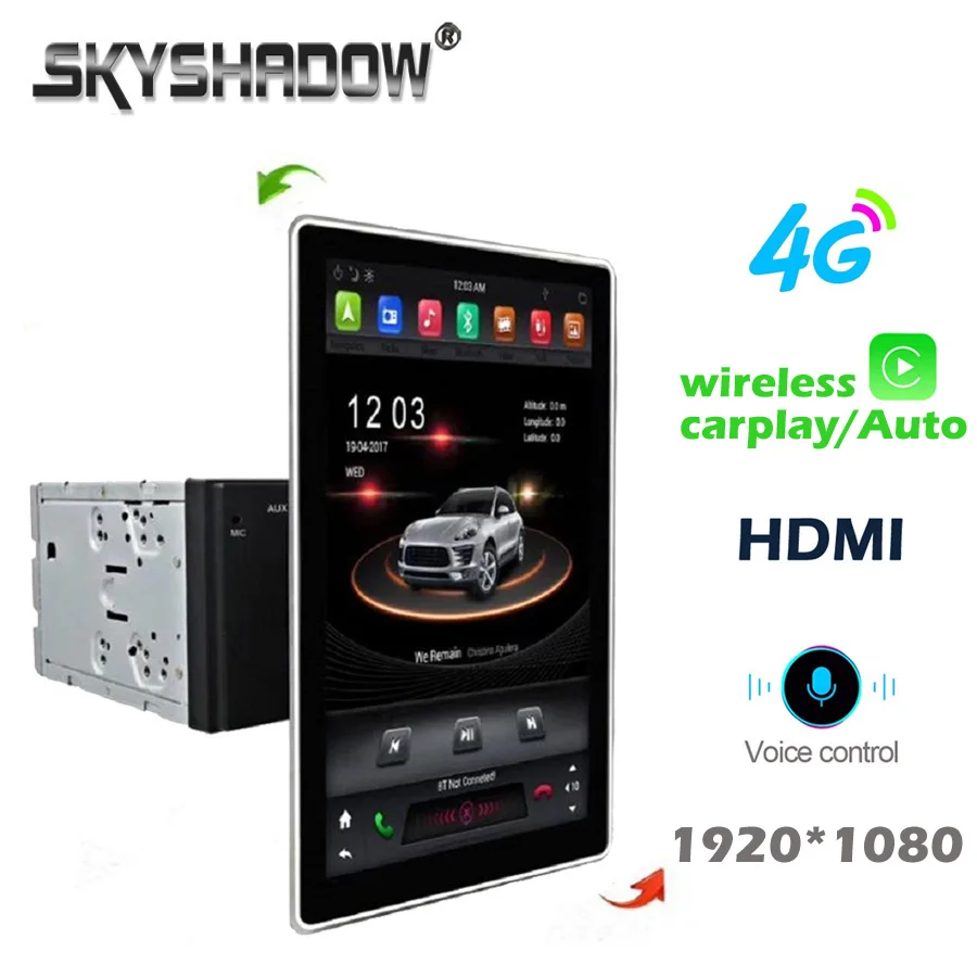 6G+128G 1920*1080 12,8 Zoll für Tesla Carplay HDMI Sprachsteuerung IPS Android 10.0 Auto-DVD-Player GPS RDS Radio WLAN Bluetooth 5.0 Universal