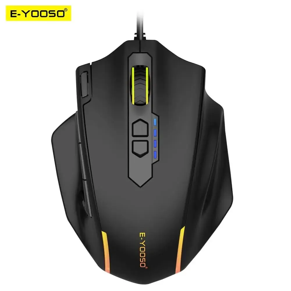 E-YOOSO X-41 USB-verkabelte RGB-Gaming-Maus 24000 DPI SG8960 10 Tasten programmierbare optische Spielmäuse für Computer PC Laptop Image