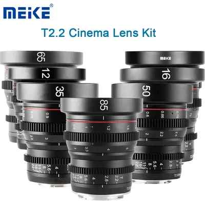 Meike T 2,2 Große Blende Manueller Fokus Prime Cine Objektiv für Olympus Panasonic M43 Fujifilm X Sony E BMPCC 4K Zcam E2 Mount Kamera