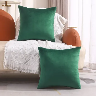 Set von 2 Kissen bezug grün dekorative Kissen bezug Weihnachten grün Wohnzimmer Schlafzimmer Sofa Dekoration Image