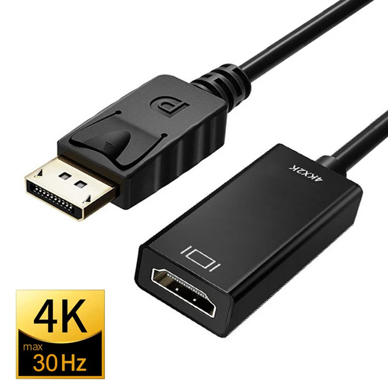 DisplayPort zu HDMI-kompatibel 4K Adapter Konverter Männlich DP zu Weiblich HDMI-Kompatibel Kabel Video Audio für HDTV PC Projektor Image