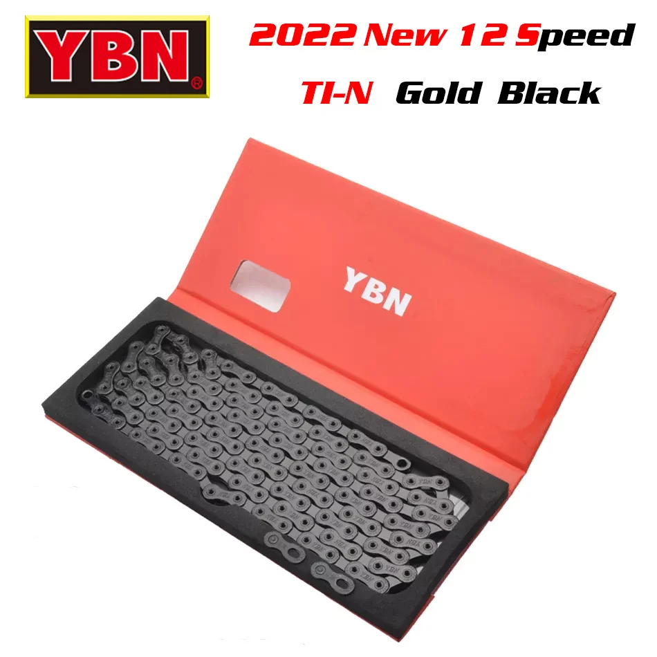 YBN Fahrradkette, 12-Gang-MTB-Rennradkette, unverpackt, 12 V Fahrradkette, 126 Glieder, kompatibel mit SRAM SHIMANO Image