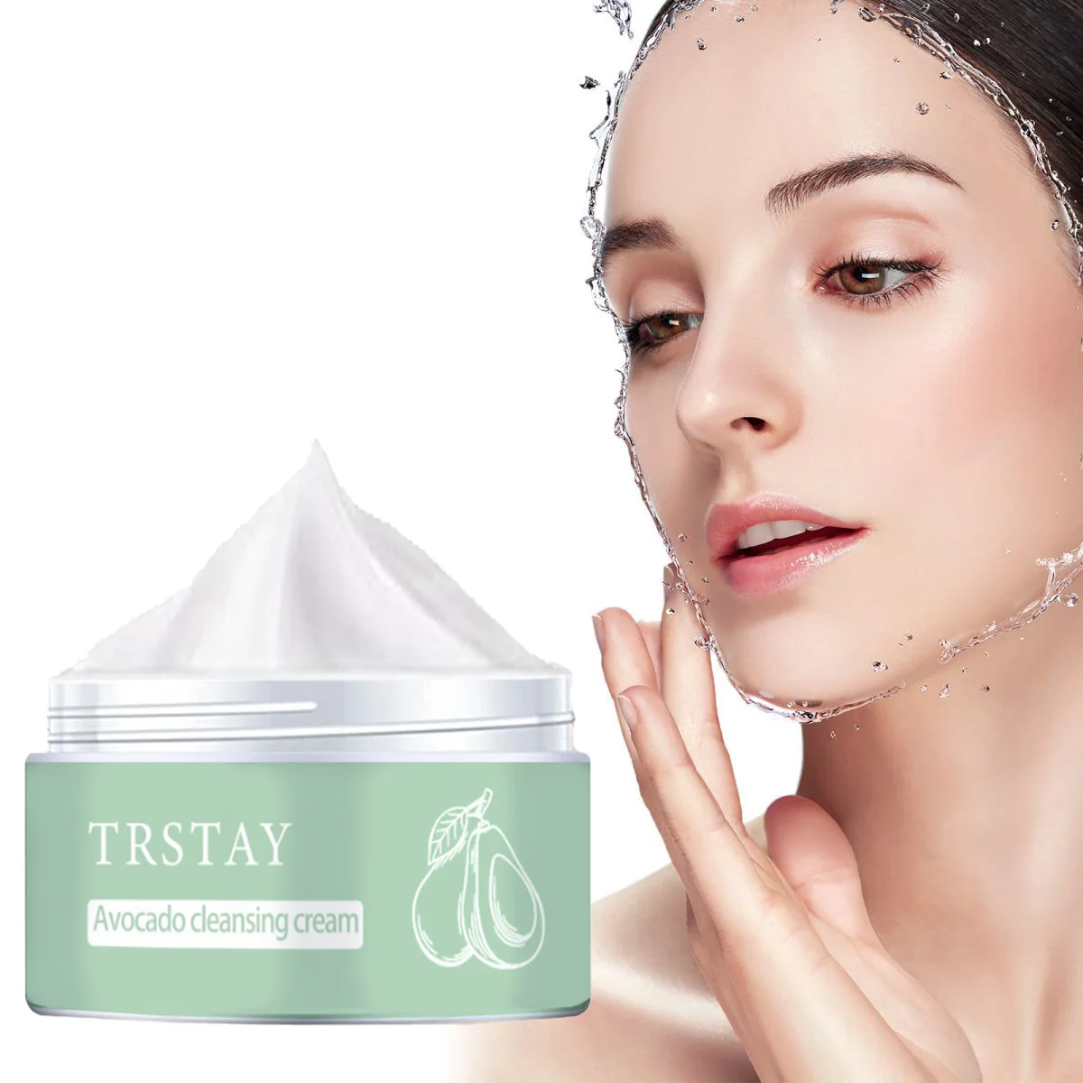 Trstay Avocado Reinigungs gesichts creme feuchtigkeit spendend und feuchtigkeit spendend Image