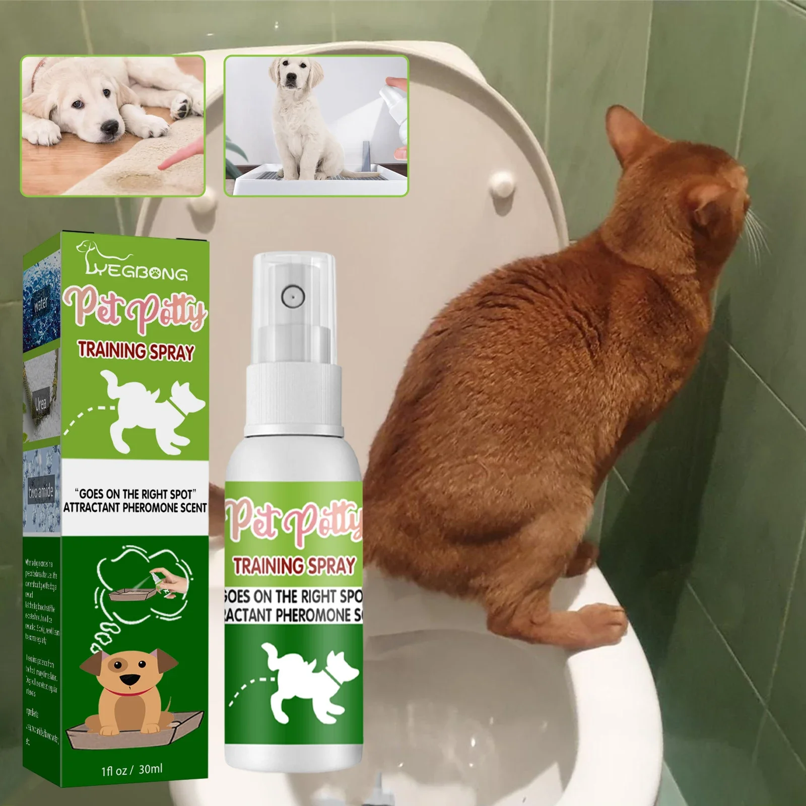 Haustier Toilette Training Spray Induktor Hund Poops Katze Pee Position ierung Defä kation Welpen Hocker Standort Indoor Haustier Töpfchen Training Spray Image