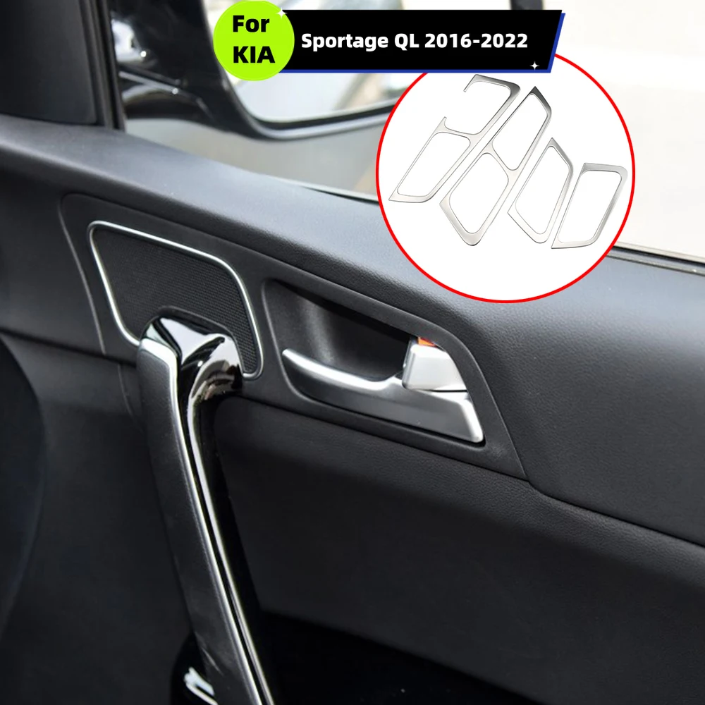 Für KIA Sportage QL KX5 2016-2023 Innere Türgriff Abdeckung Trim Edelstahl Aufkleber Dekoration Innen Auto Styling