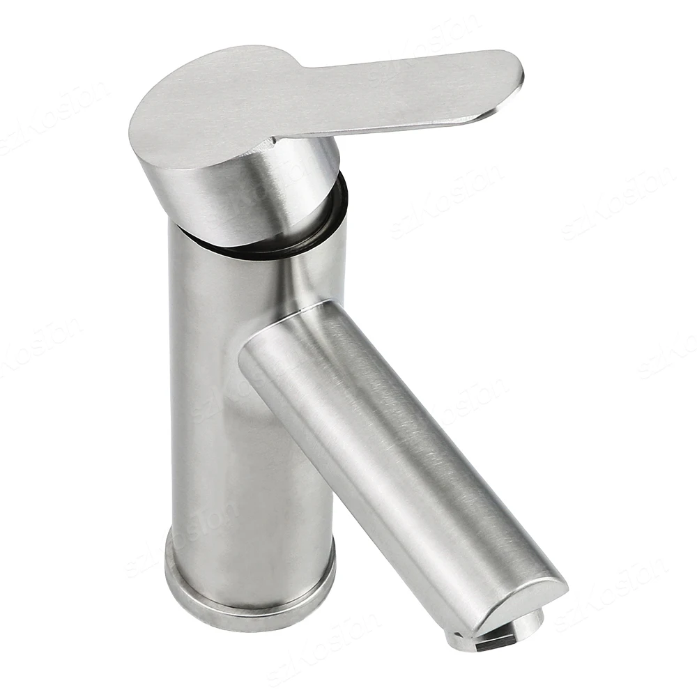 Küche Wasserhahn Edelstahl Warm- und Kaltwasserhahn Waschbecken Waschbecken Armaturen Badezimmer Badewanne Zubehör Set Waschbecken Bad Mischer