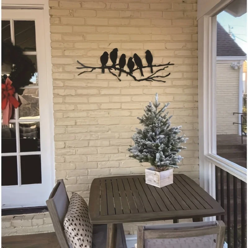 1pc Vogel kunst auf Zweigen Metall wand dekoration, moderne Wand dekoration, Jungen und Mädchen Zimmer Kindergarten Schlafzimmer Dekor Lobby Wand dekoration Image