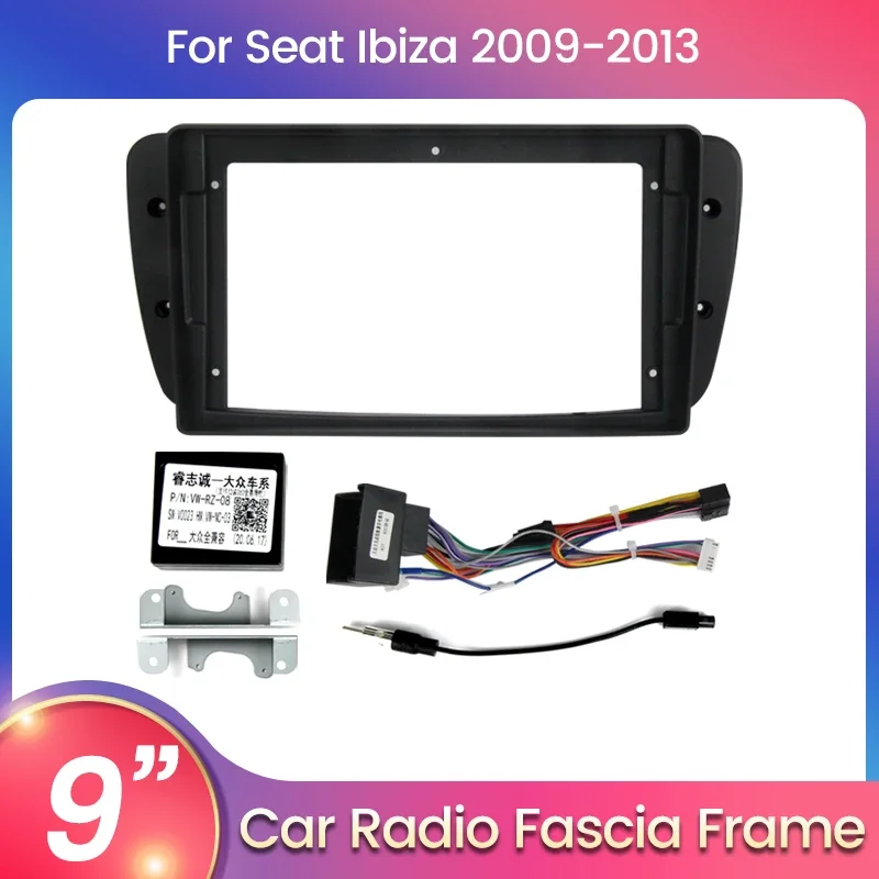 Auto-DVD-Radio-Blende-Adapter für Seat Ibiza 6j 2009 2010 2012 2013, Android GPS-Navigationsrahmen, 2 Din-Bildschirm-Panel-Frontplatte Image