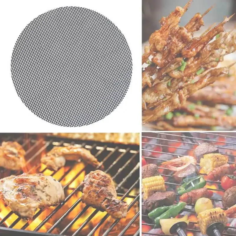 1pc Antihaft-Hoch temperatur beständiges Grill gitter Pad Grill gitter wieder verwendbare Grill matte leicht zu reinigende Pads Küchen zugänge Image